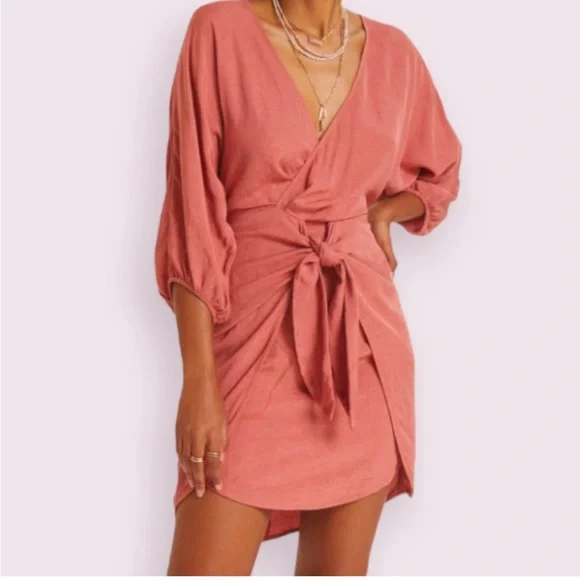 knee length dresses for ladies Love The Label Anthropologie Buttondown Puff Sleeve Mini Dress  White  Chocolate Couture